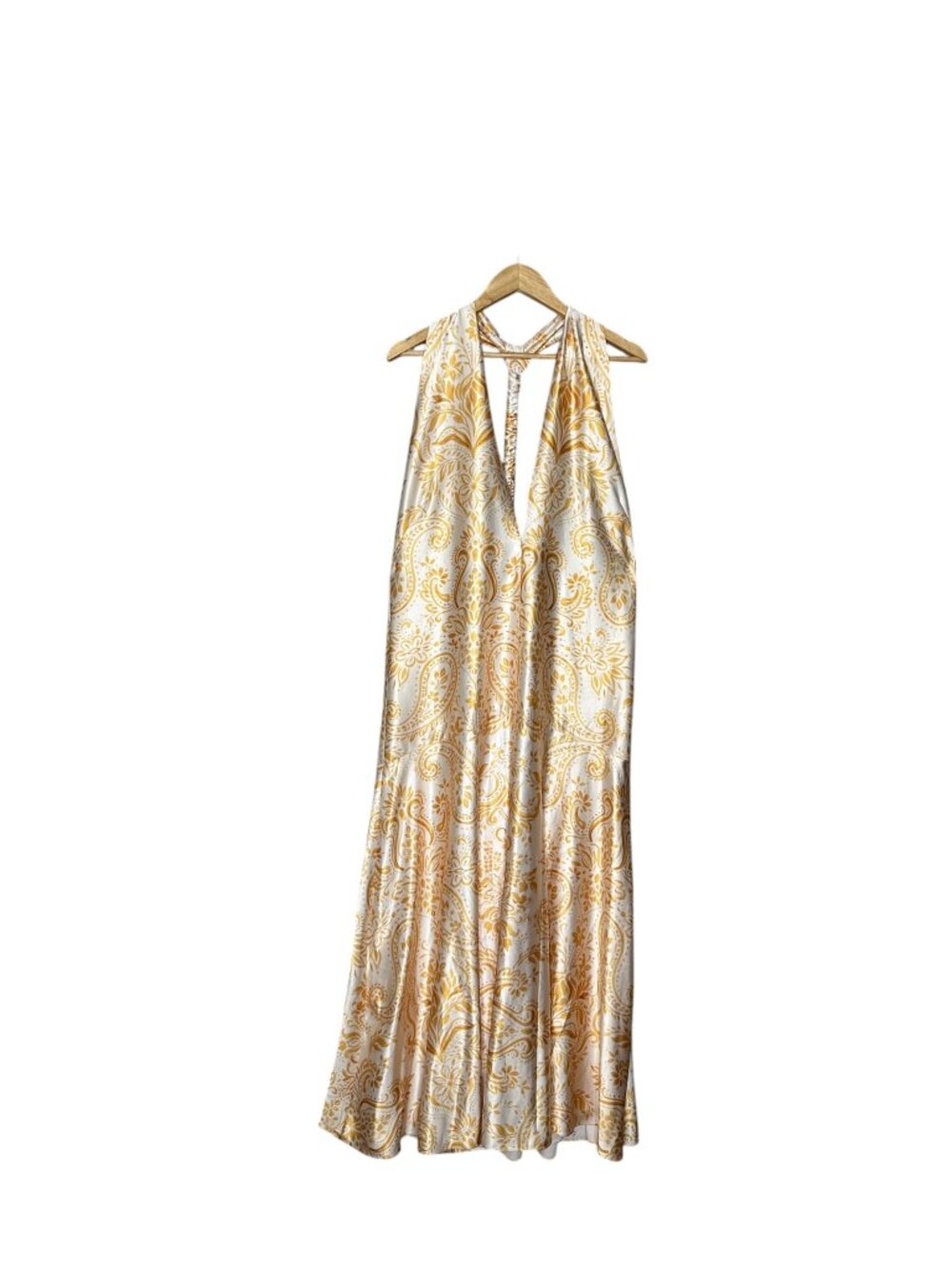 Parker The Nia Romantic Printed Open Back Halter Maxi Dress Paisley Dandelion - Picture 4 of 12